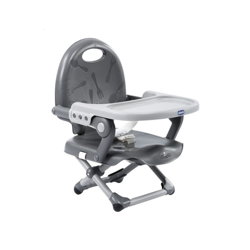 [4162001] Chicco Rehausseur Pocket snack dark grey