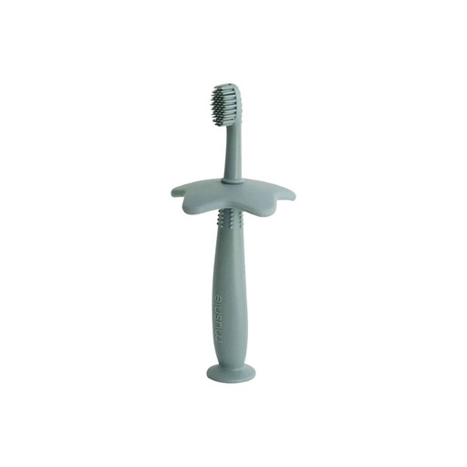 [16103901] Mushie Brosse à dents Flower Cambridge Blue