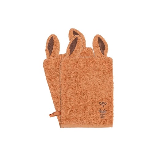 [16687101] Dreambee Washandje Flo terracotta - 2 stuks