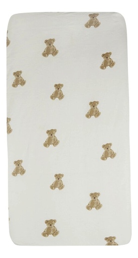 [22310901] Jollein Drap-housse pour lit Teddy Bear Lg 60 x L 120 cm