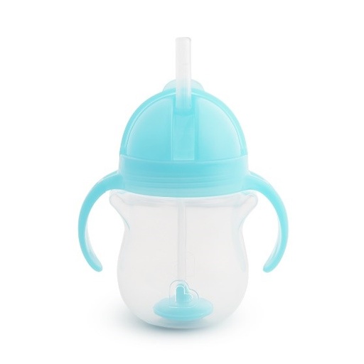 [22720901] Munchkin Drinkfles met rietje Tip&Sip Flip Straw cup 207 ml blauw