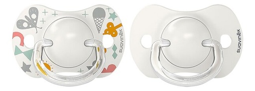 [27328801] Suavinex Fopspeen + 0 maanden A Walk in the park  Grey - 2 stuks