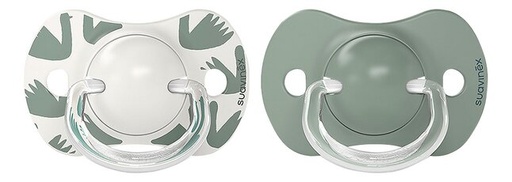 [27329001] Suavinex Sucette + 6 mois A Walk in the park  Green - 2 pièces