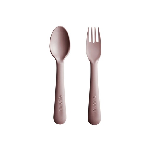 [17618101] Mushie Fourchette et cuillère Blush