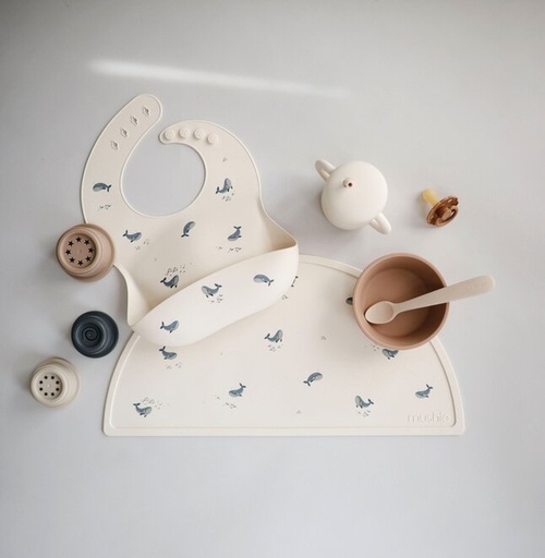 [17735101] Mushie Placemat Whales