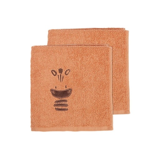 [16687301] Dreambee Serviette Flo terracotta Lg 50 x L 100 cm - 2 pièces