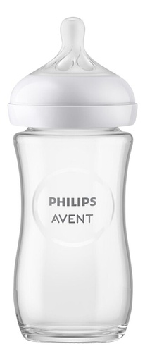 [18986101] Philips AVENT Biberon en verre Natural Response transparent 240 ml