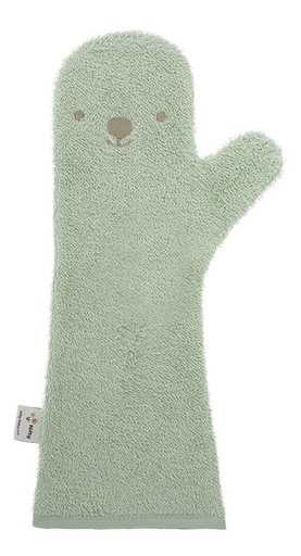 [27101701] Nifty Gant de toilette Shower Glove Ours Soft Green