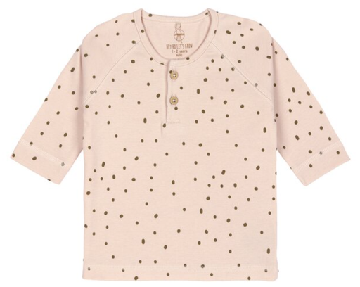 Lässig T-shirt à longues manches Dots Powder Pink