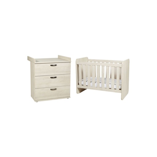 [14338701] Neyt 2-delige babykamer (meegroeibed + commode) Olivia