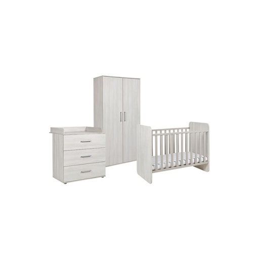 [22863601] Transland Chambre de bébé 3 pièces (lit évolutif + commode + armoire 2 portes) Robi