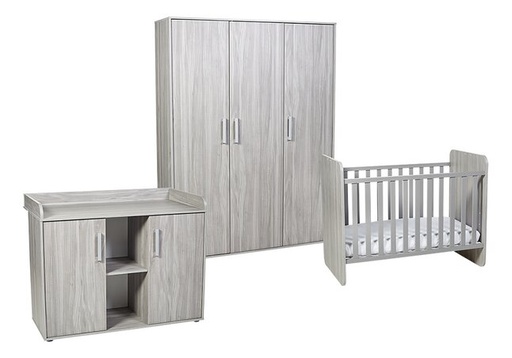 [22864001] Transland 3-delige babykamer (meegroeibed + commode + kast met 3 deuren) Nolan